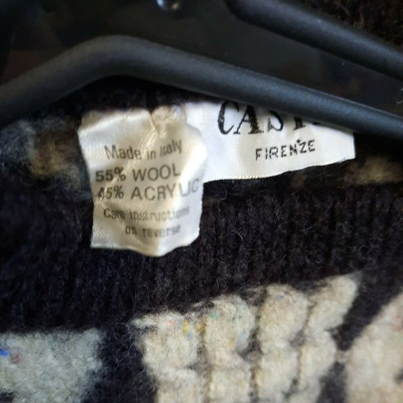 Castri Firenze Sweater Made in Italy Wool Blend Vintage Collectible Warm Comfy - Picture 5 of 9